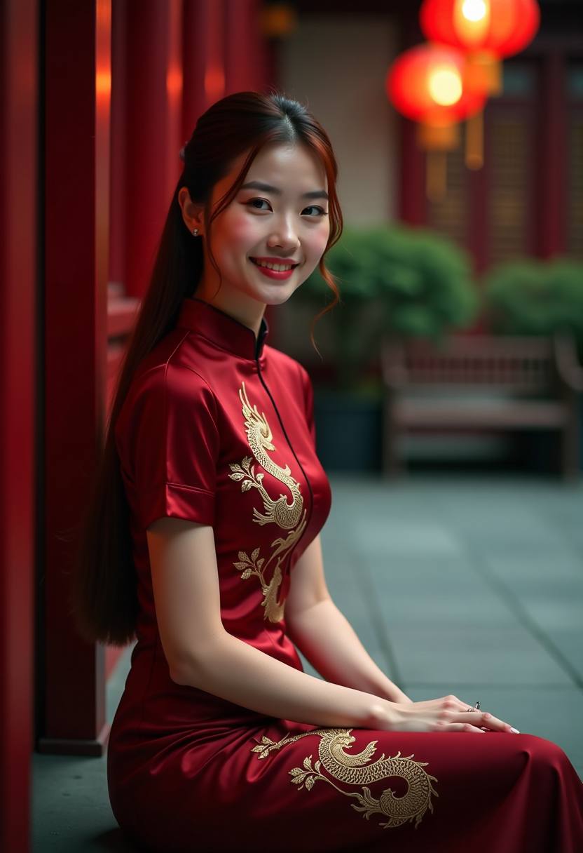 河对岸的灯